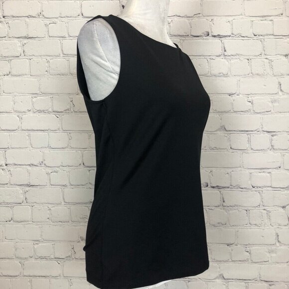 Judy P Black Stretch Knit Sleeveless Top Size M - Picture 2 of 7